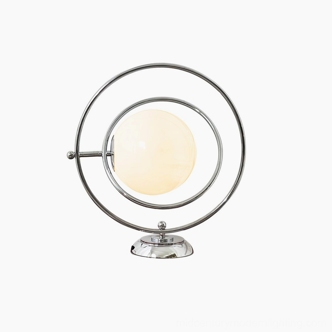 Planet table lamp rotating 360 orbital ring space age modern design lighting fixture