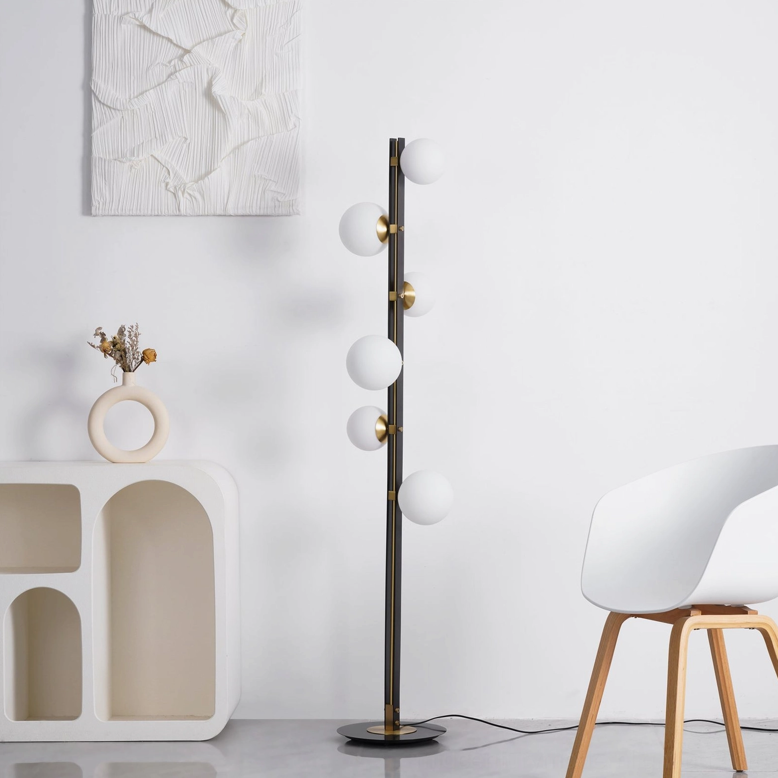 Planeta floor lamp non-dimmable foot switch control for straightforward operation