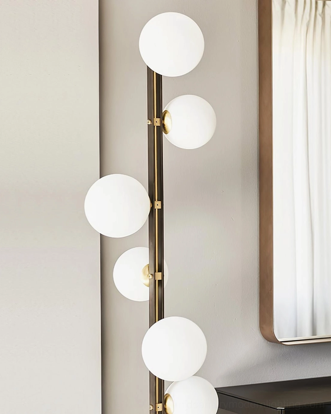 Planeta floor lamp frosted white glass quality craftsmanship and light diffusion properties