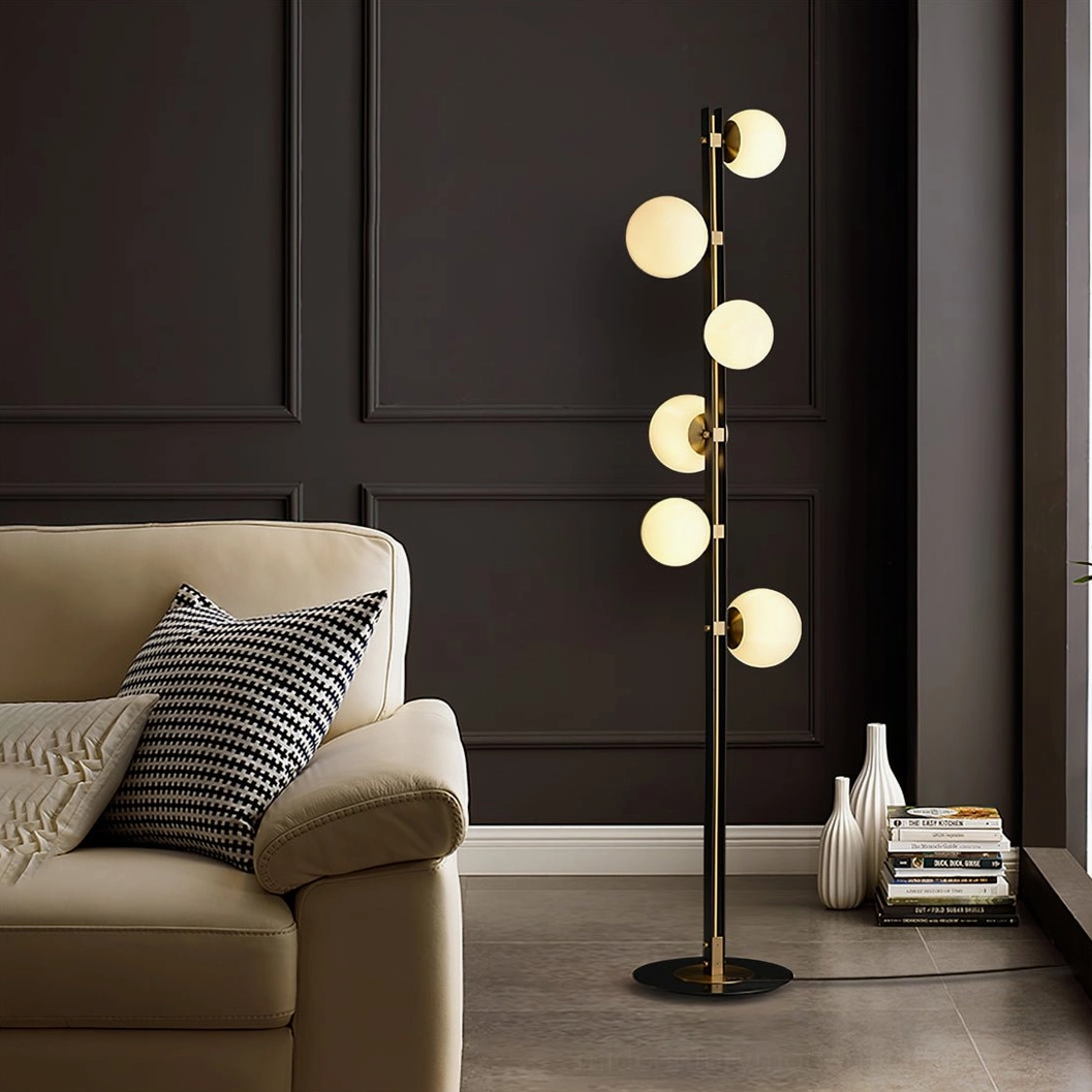 Planeta floor lamp sculptural lighting fixture showcasing architectural design in modern space