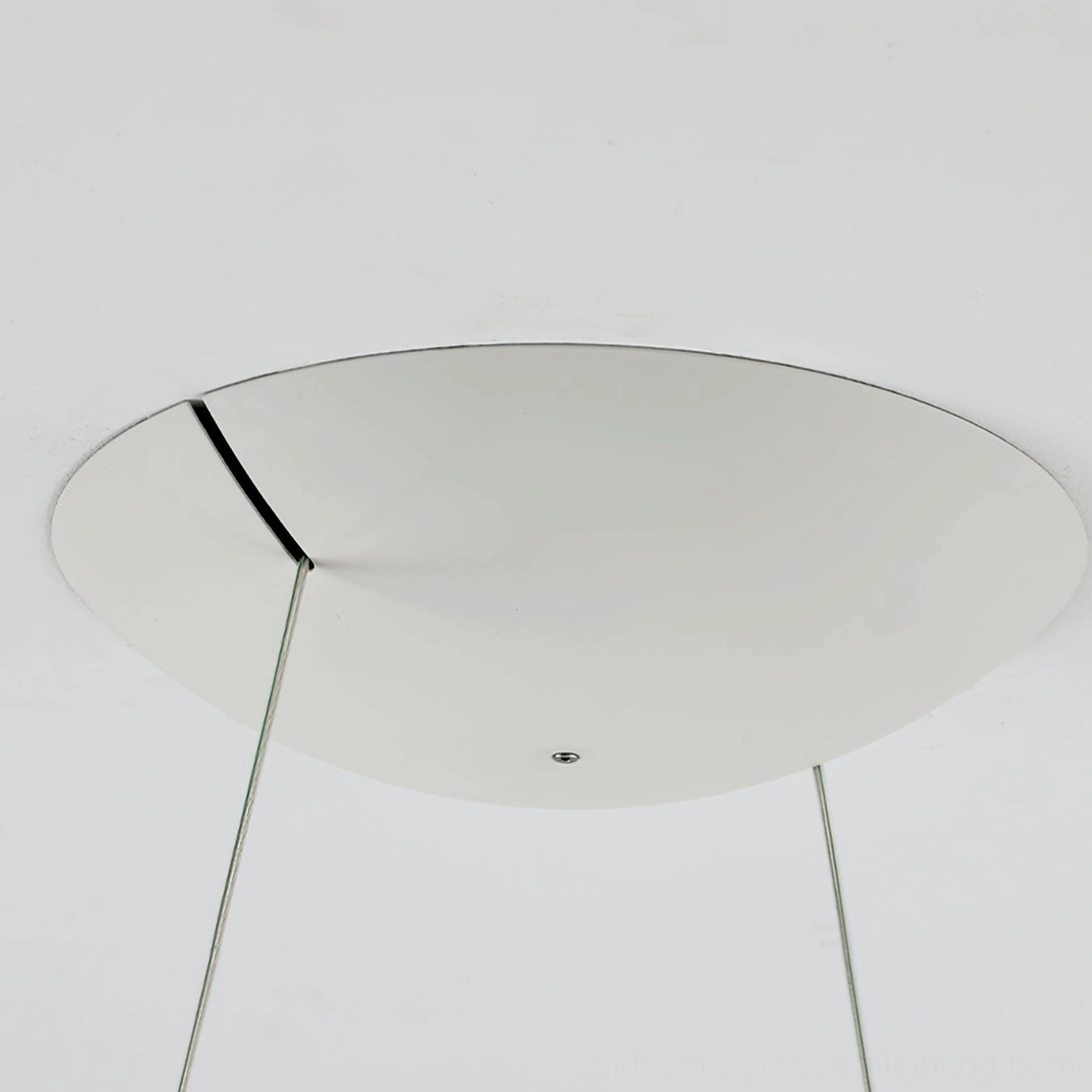 Contemporary white pendant lamp sculptural form interior lighting solution
