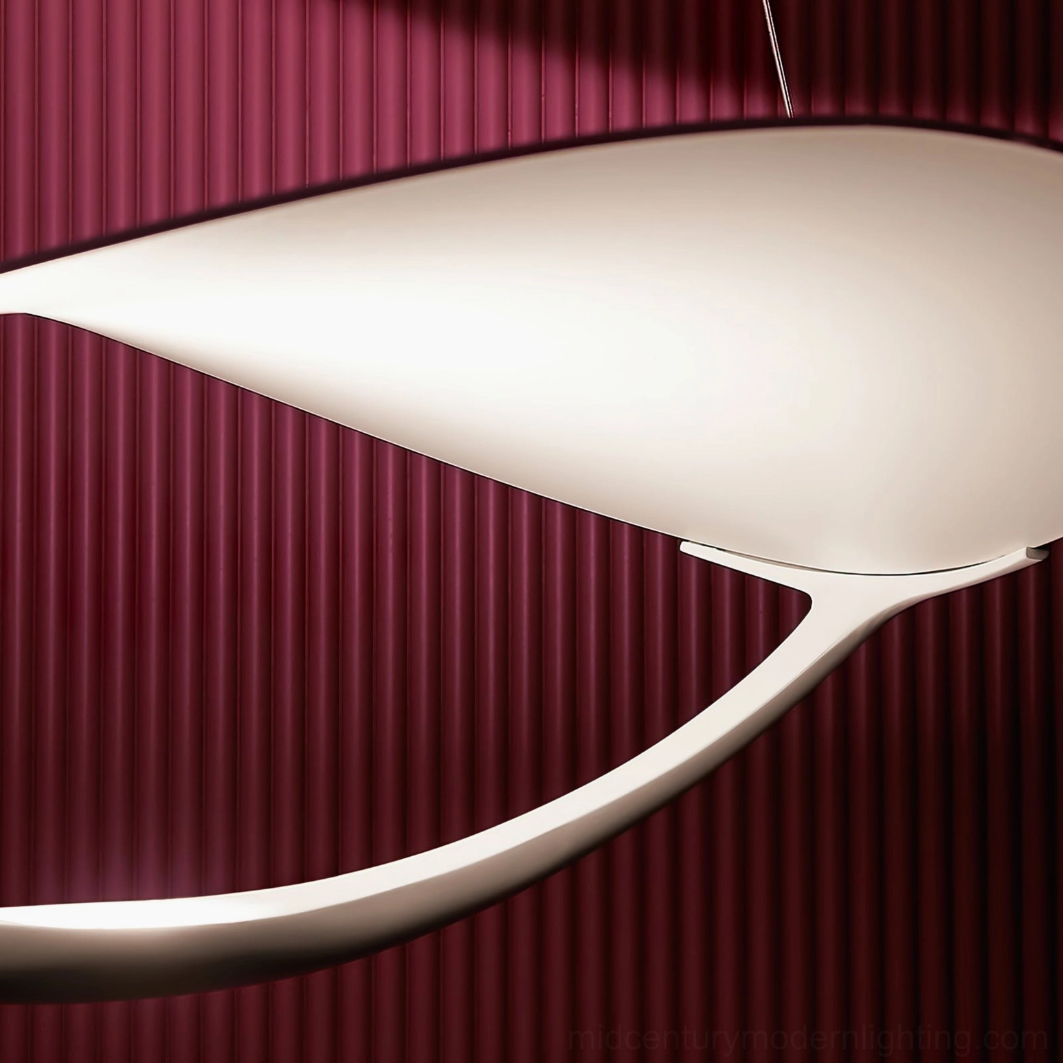 White pendant light twisted form remote dimmer modern ceiling fixture