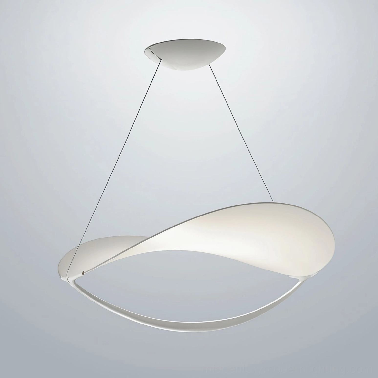 Plena white pendant lamp sculptural design contemporary ceiling light