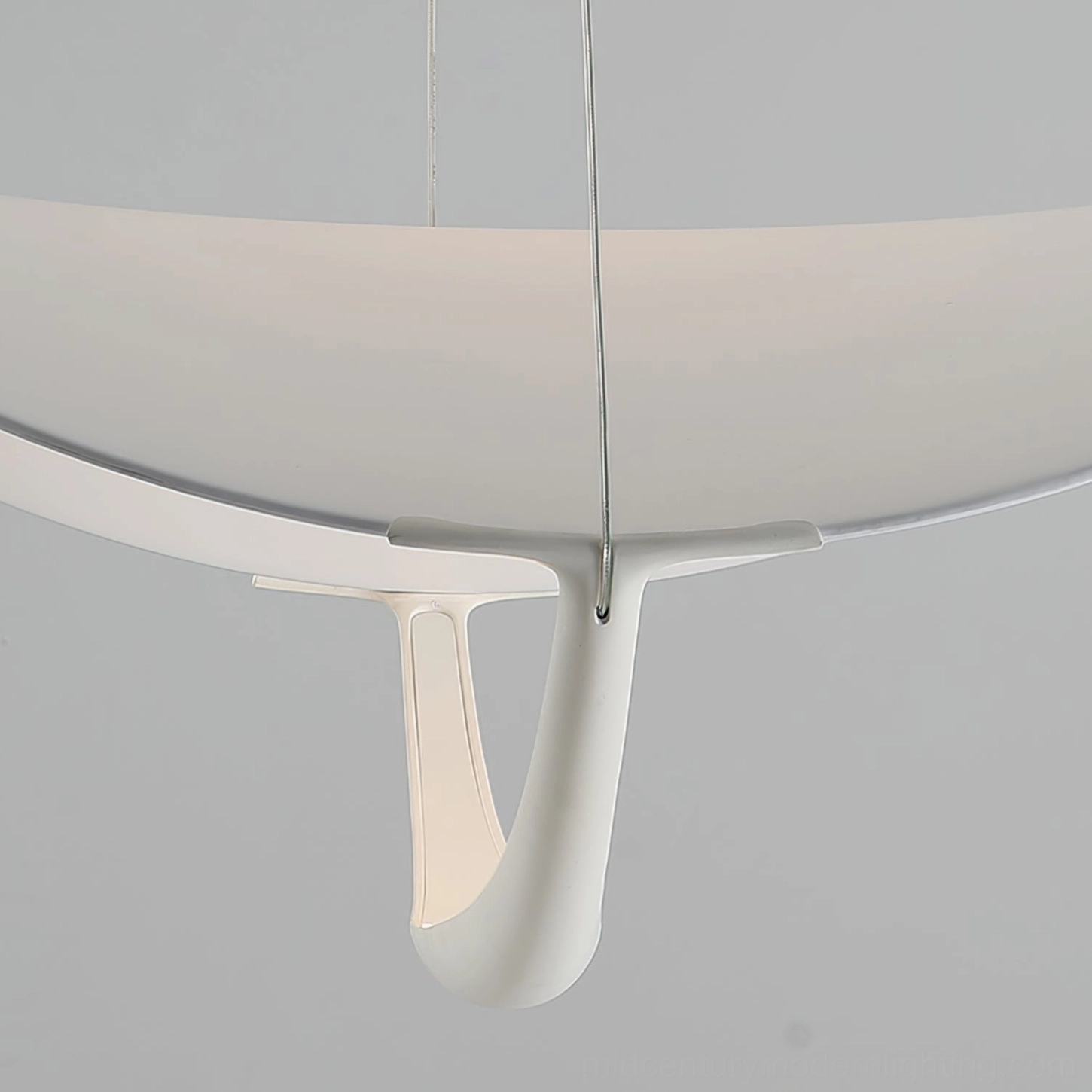 Plena pendant light geometric twisted form white sculptural design