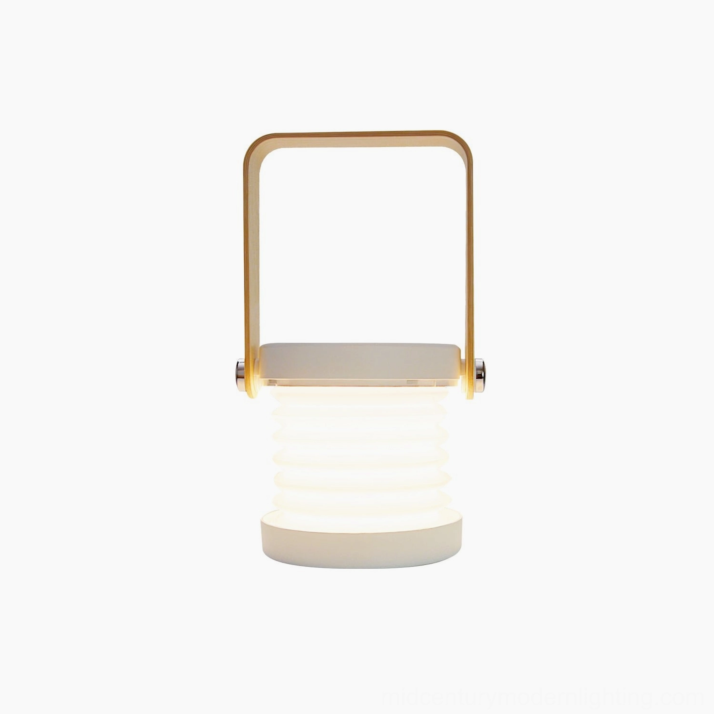 Portable lantern table lamp featuring honeycomb design, Scandinavian modern lighting creating architectural light pattern