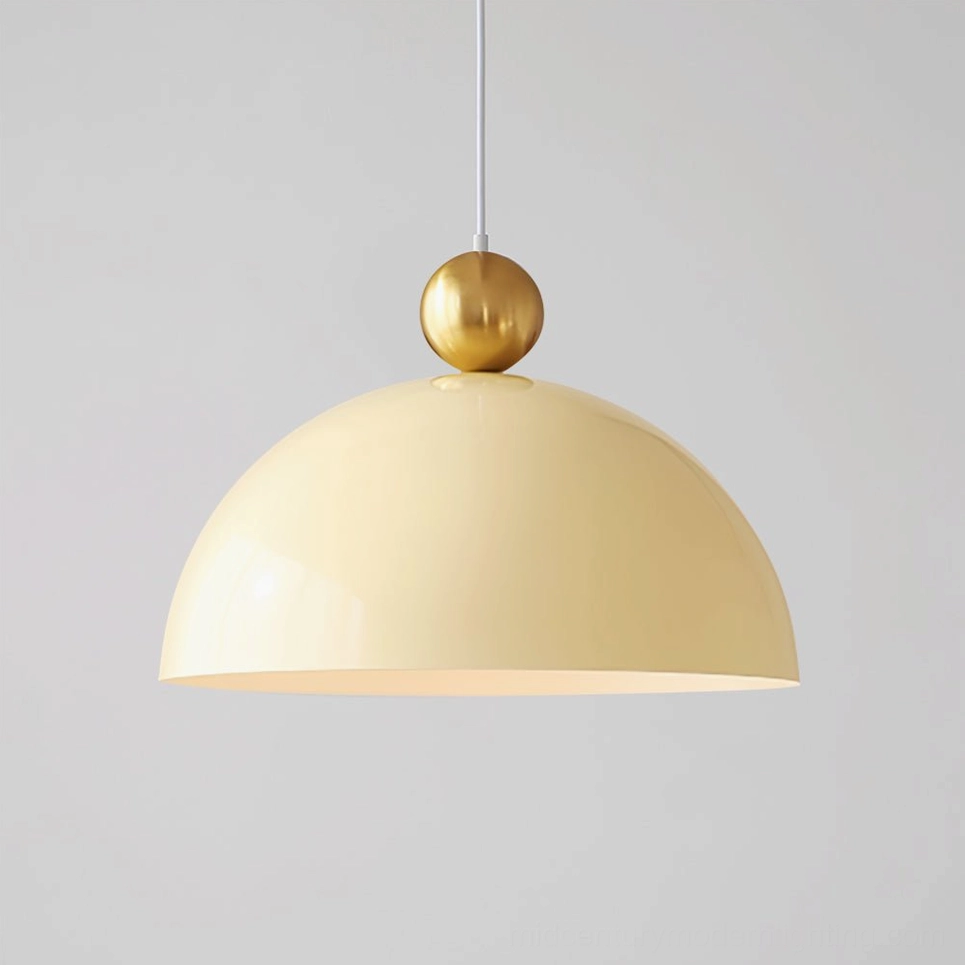 Gold and cream Posa pendant lamp variant - classic minimalist design showcase