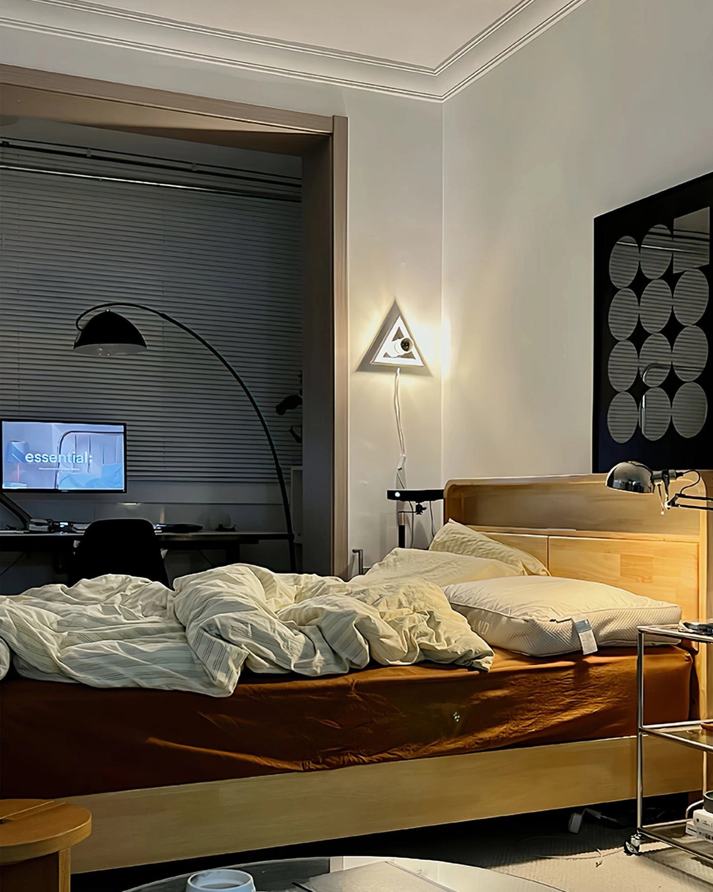 Prism triangle wall lamp minimalist wall mounting sculptural design