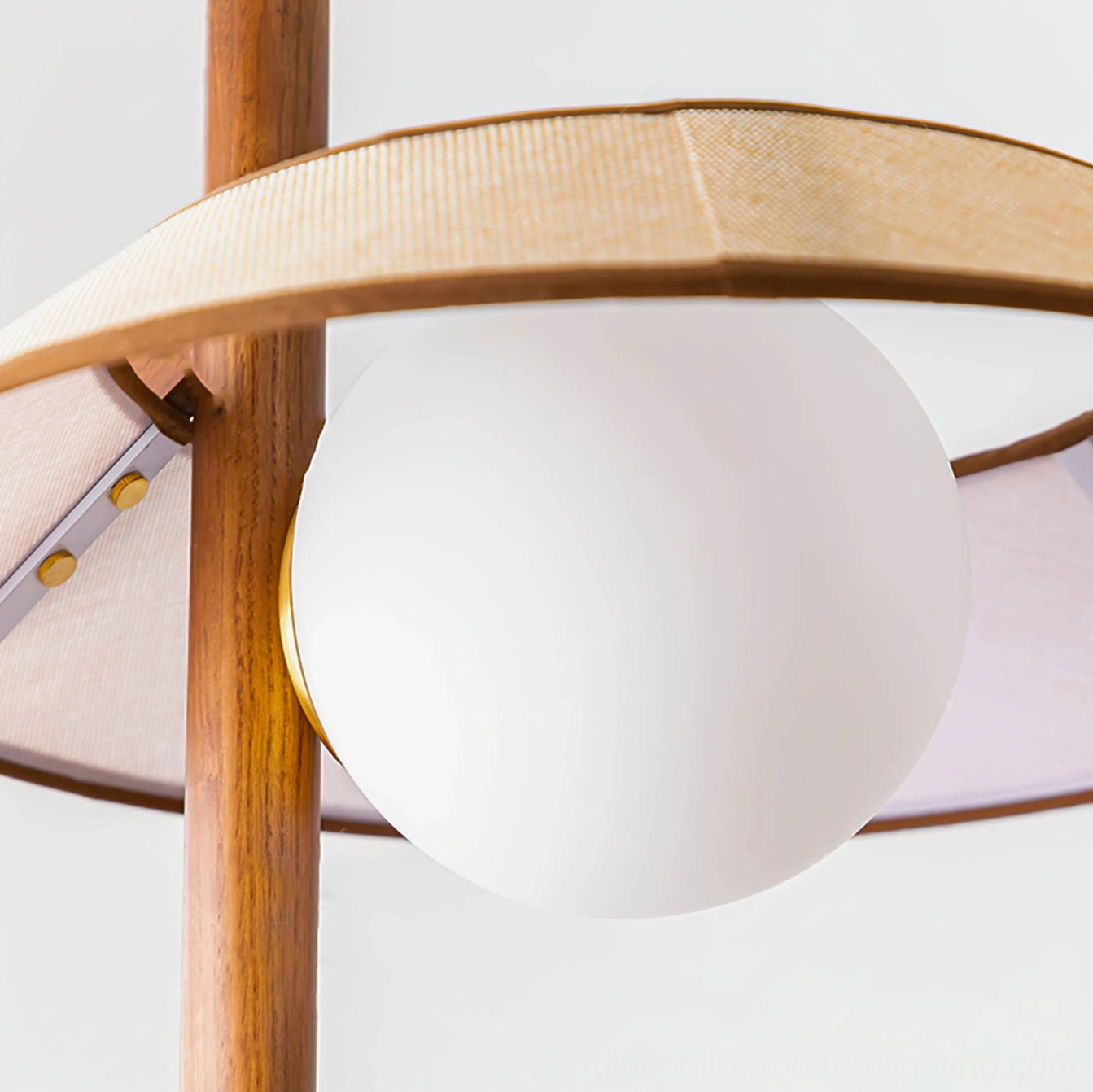 Full-length side view of Puro floor lamp showing proportional design and material composition