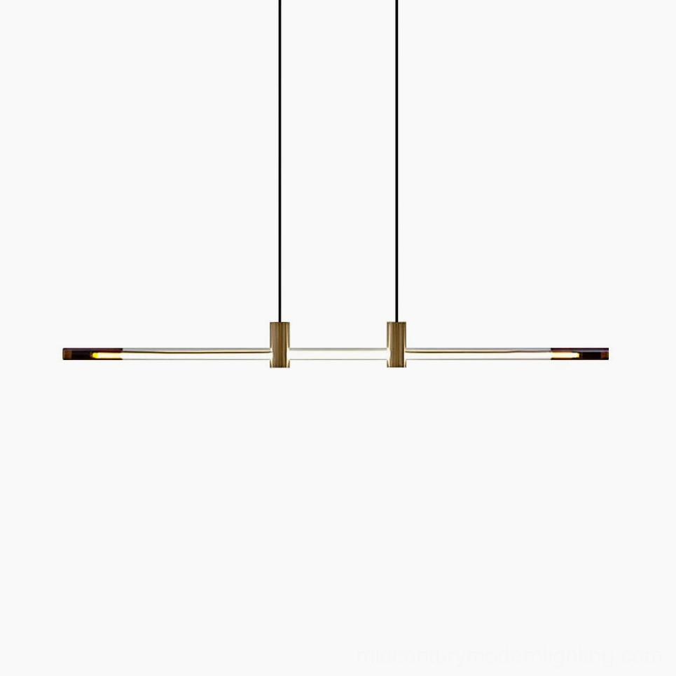 RA Linear Pendant Chandelier premium minimalist modern brass pendant light fixture