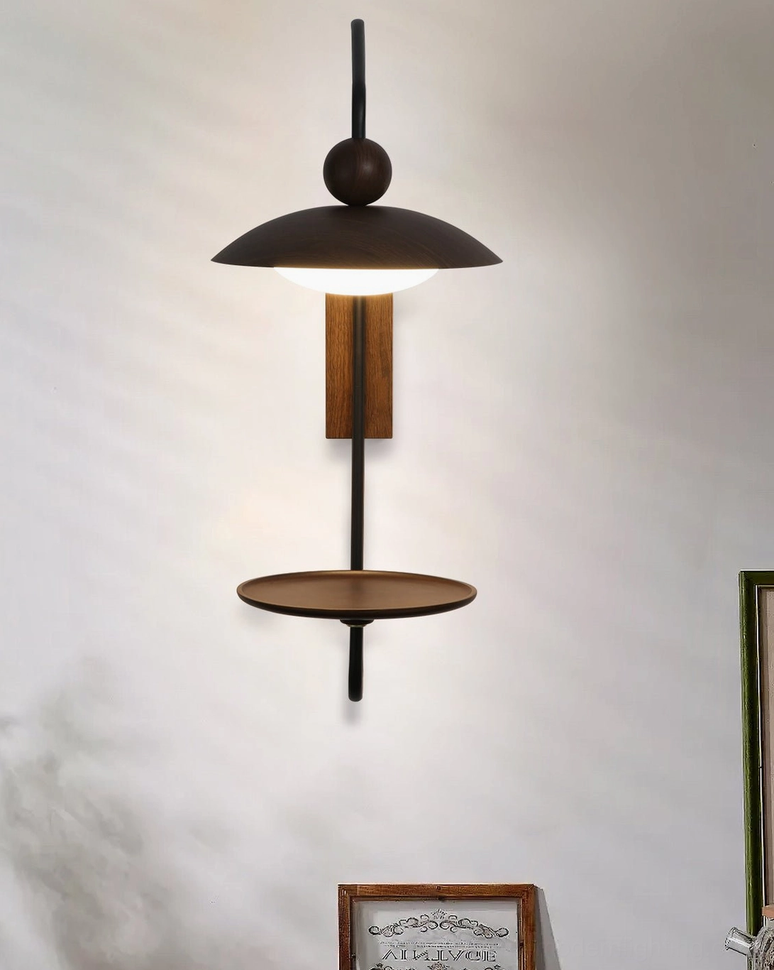 Rancho vertical minimalist wall light with retro aesthetic and warm ambient glow, bedroom accent lighting