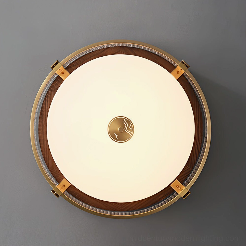 Randolph modern ceiling light in contemporary home with neutral aesthetic and warm glow