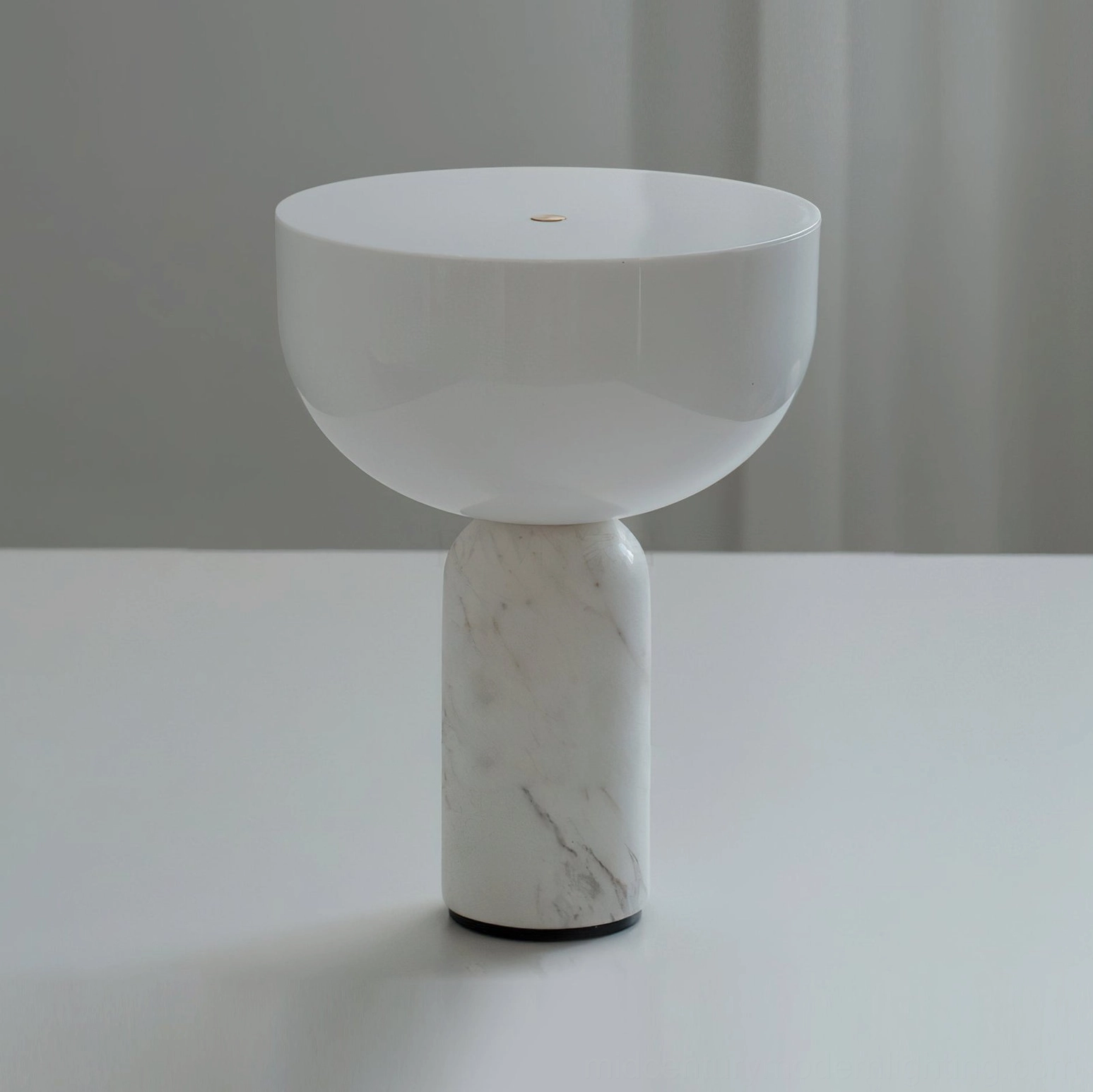 Renard marble table lamp rosso levanto stone base warm LED light contemporary accent piece