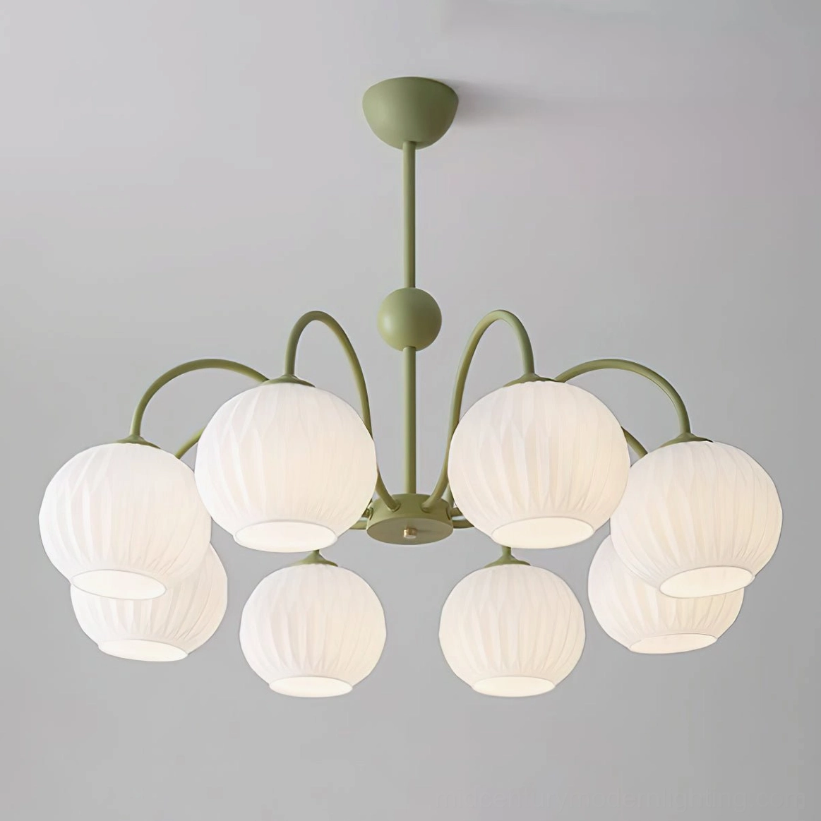 Renee 3-head white metal frame globe chandelier dining room focal point installation