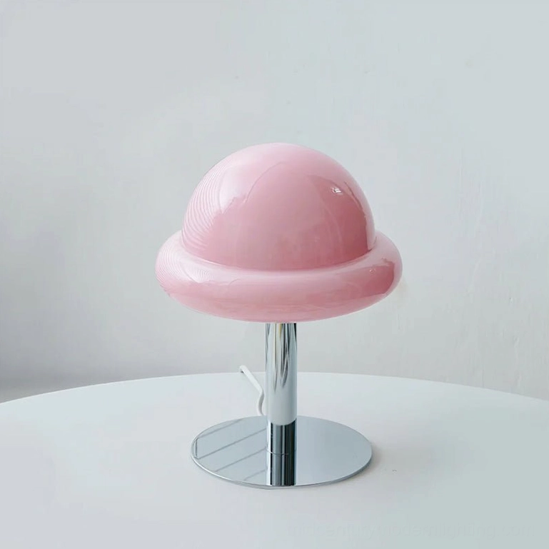 Mid-century modern mushroom dome table lamp professional studio lighting photography