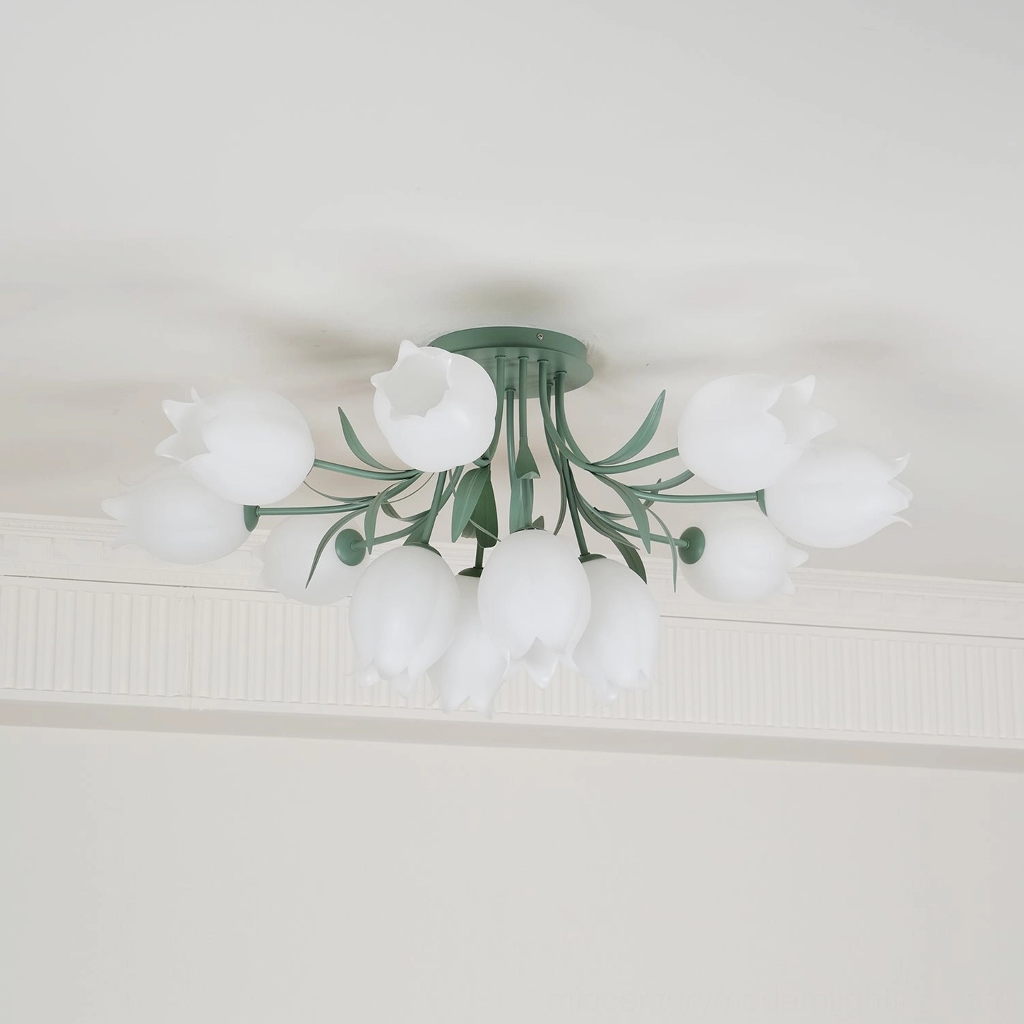 Ricko 12-head ceiling light installed interior room