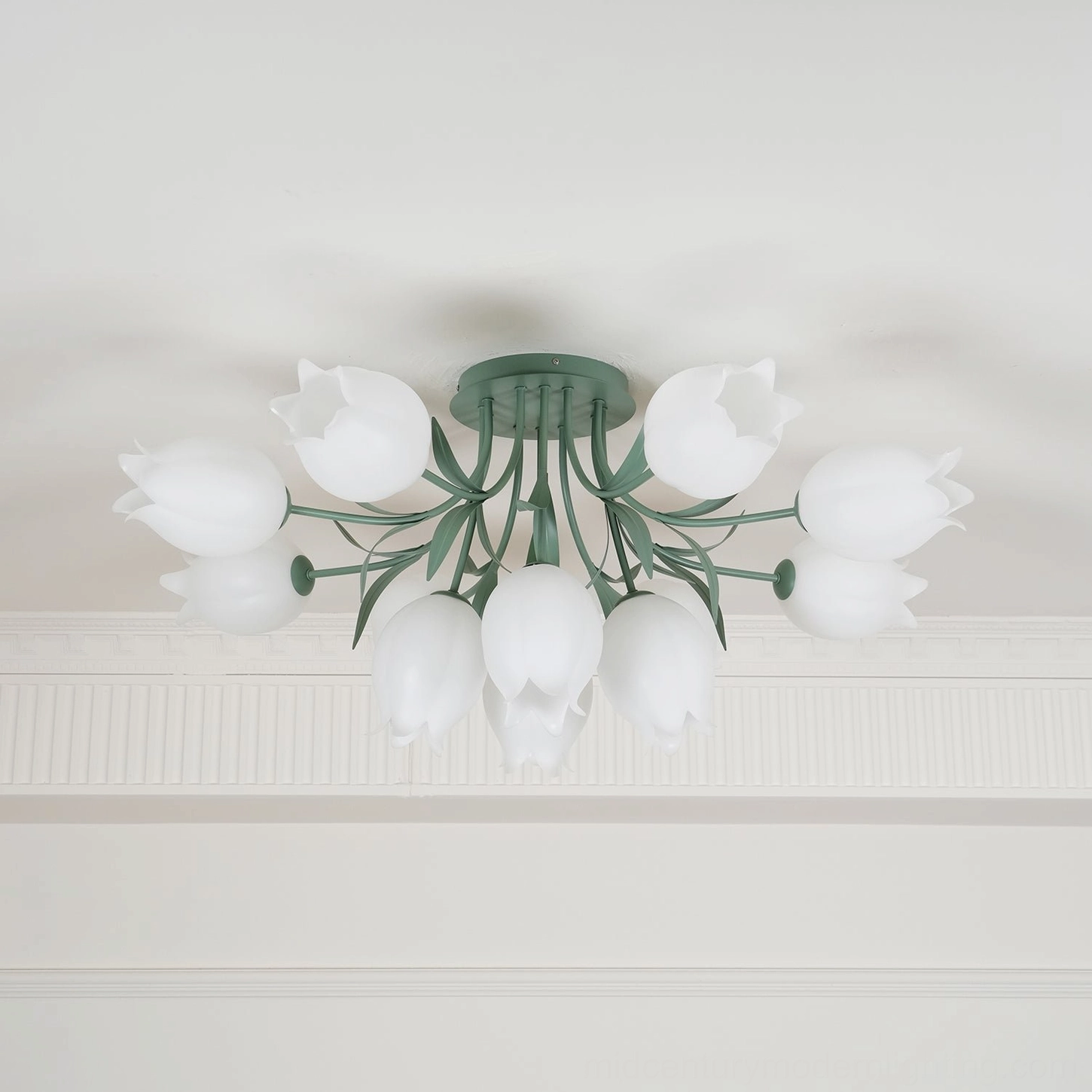 Ricko 12-head ceiling light statement piece large diameter fixture