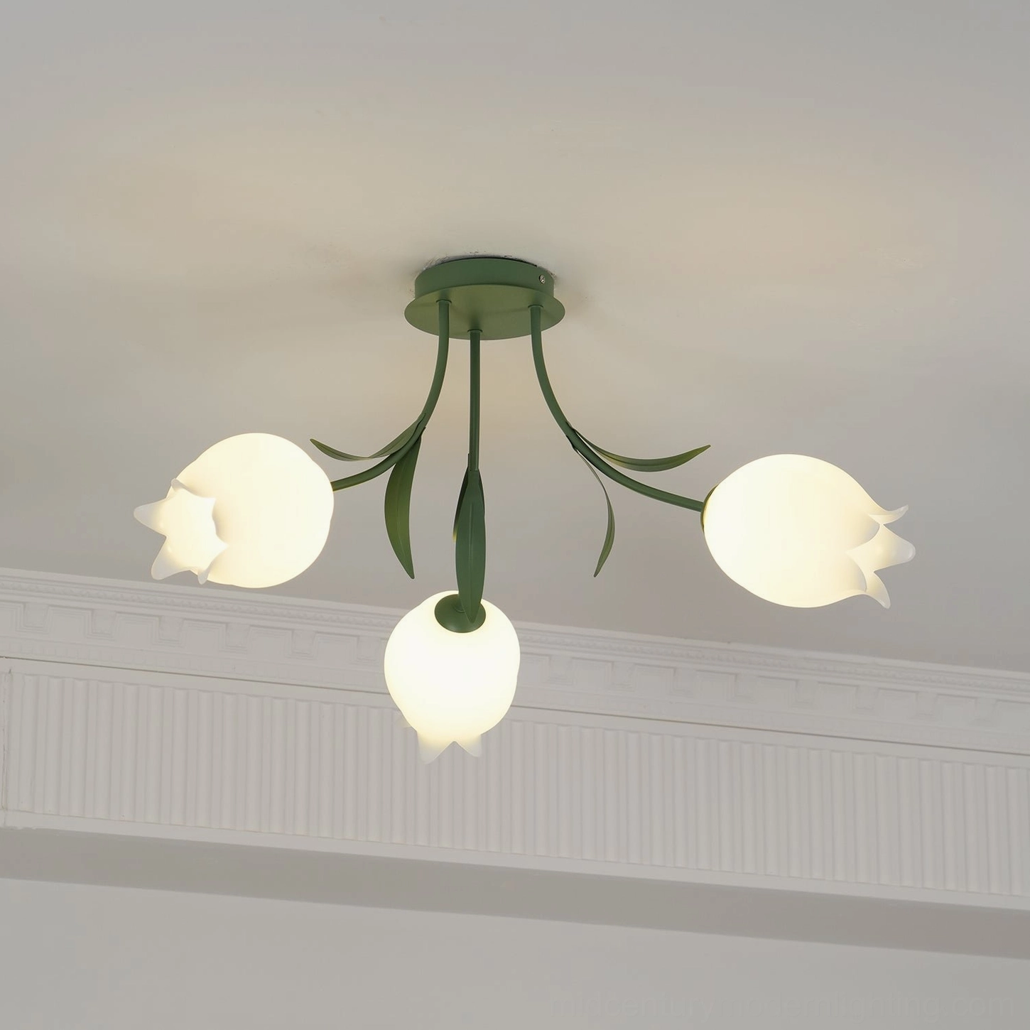 Ricko 3-head ceiling light green and white color option