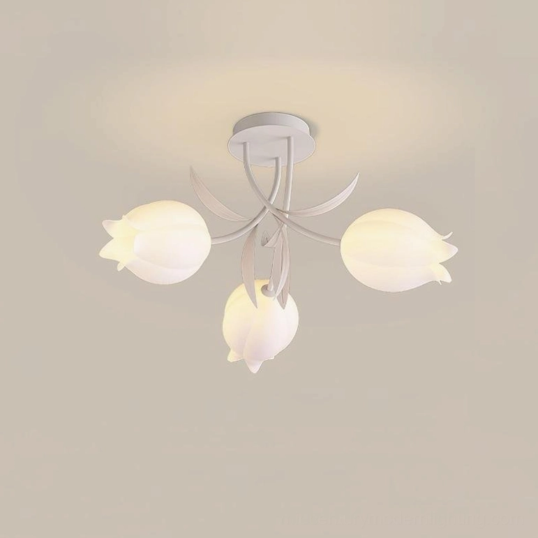 Ricko 3-head compact ceiling light white finish accent