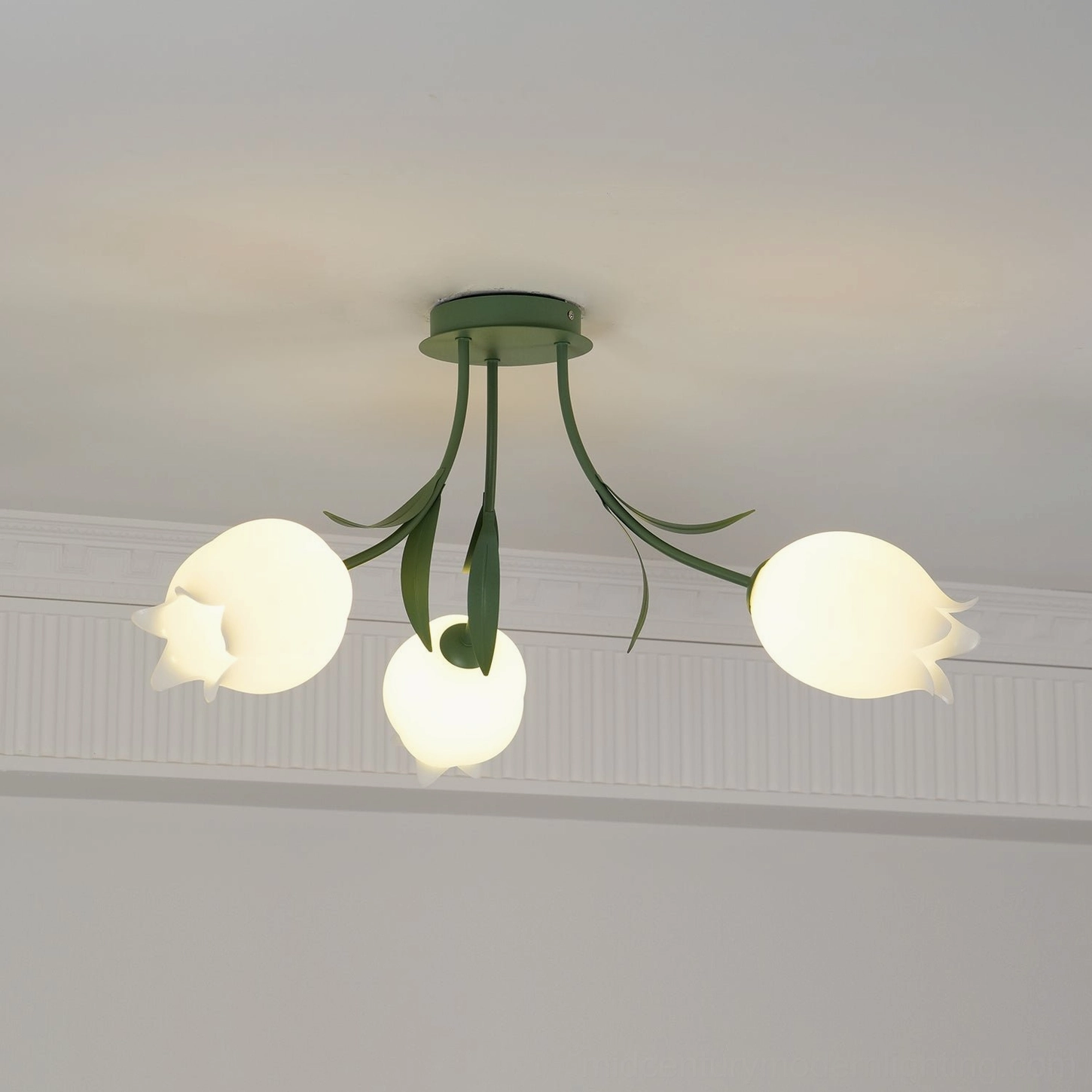 Ricko 3-head compact ceiling light white finish small space