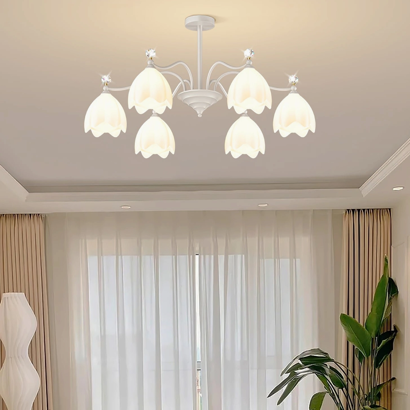 Ricko Chandelier available in multiple head configurations - 5, 6, 8, 10 head options comparison