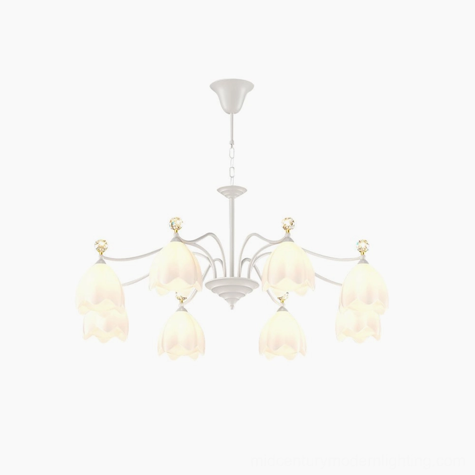 Ricko Chandelier warm light setting cozy inviting amber illumination modern living space