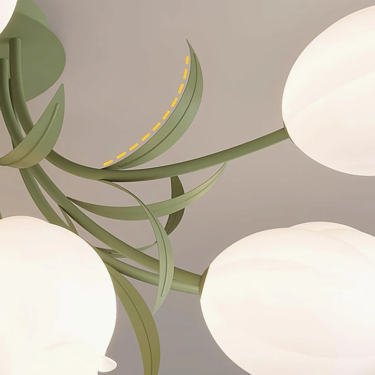 Ricko ceiling light hand-cut leaf artisanal craftsmanship