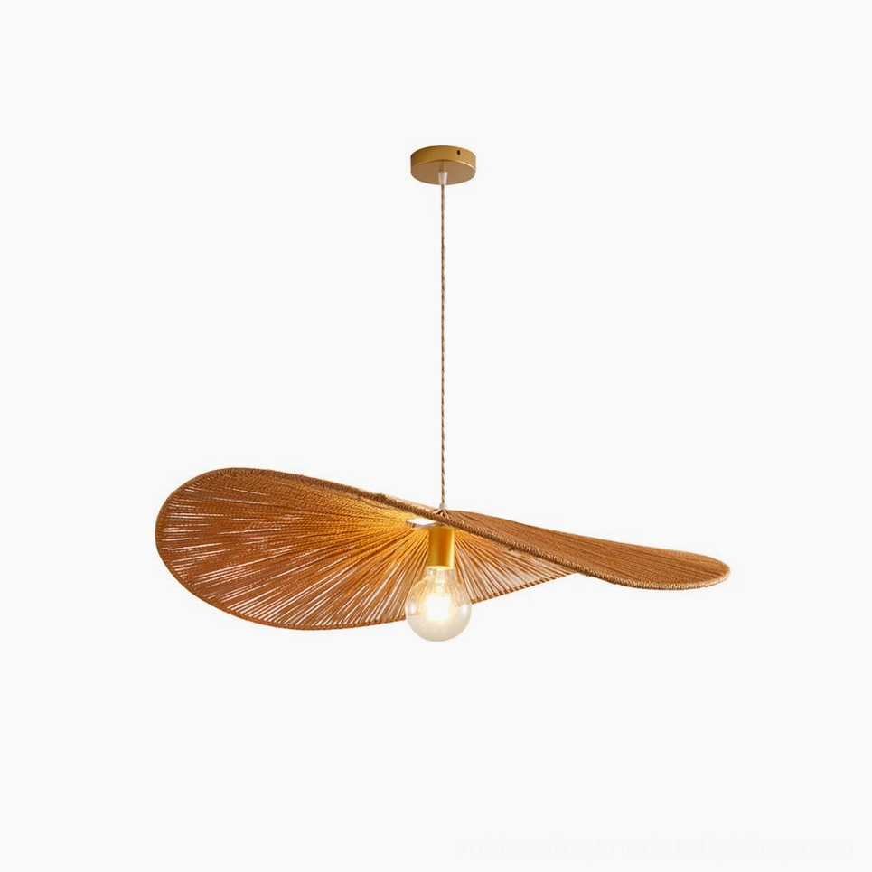 Ridotti hand-woven rattan pendant lamp available in multiple sizes showing scale and proportion options