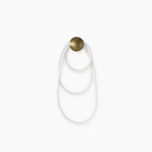 Rigel sculptural wall lamp with double-loop rope design on white background overhead view