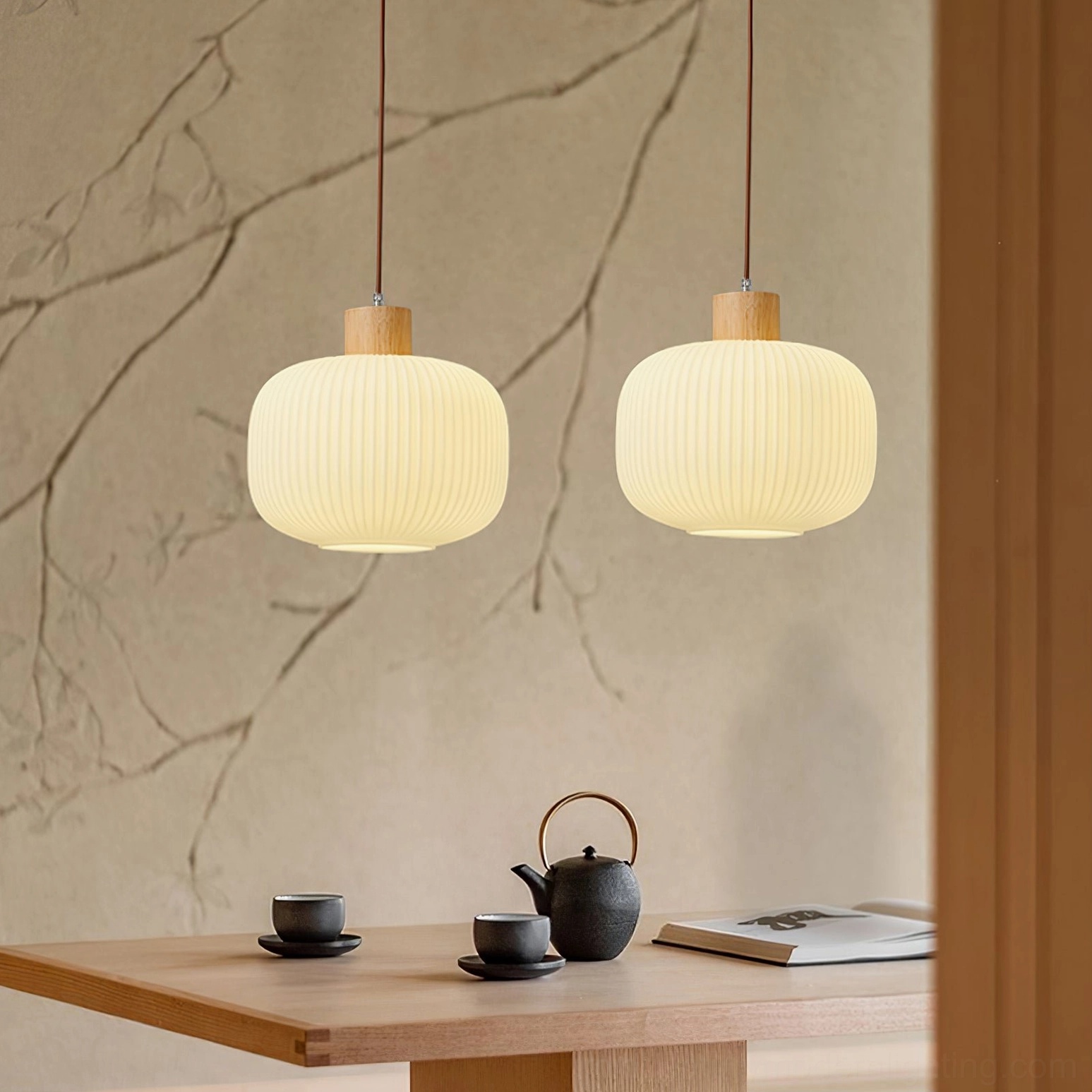 Rime pendant lamp silhouette showing acorn-inspired organic form and proportions