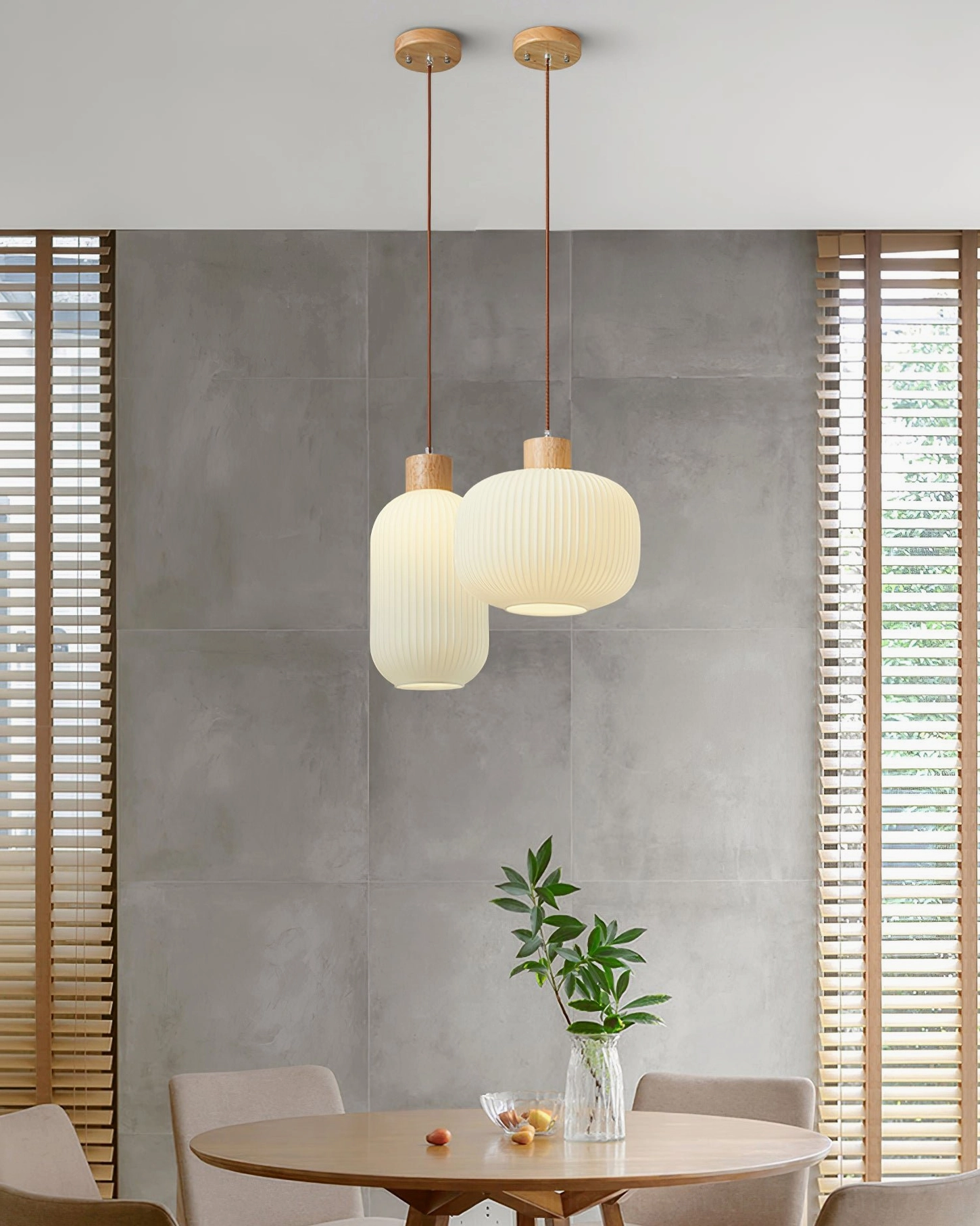 Rime pendant lamp in warm home interior environment showing ambient glow quality