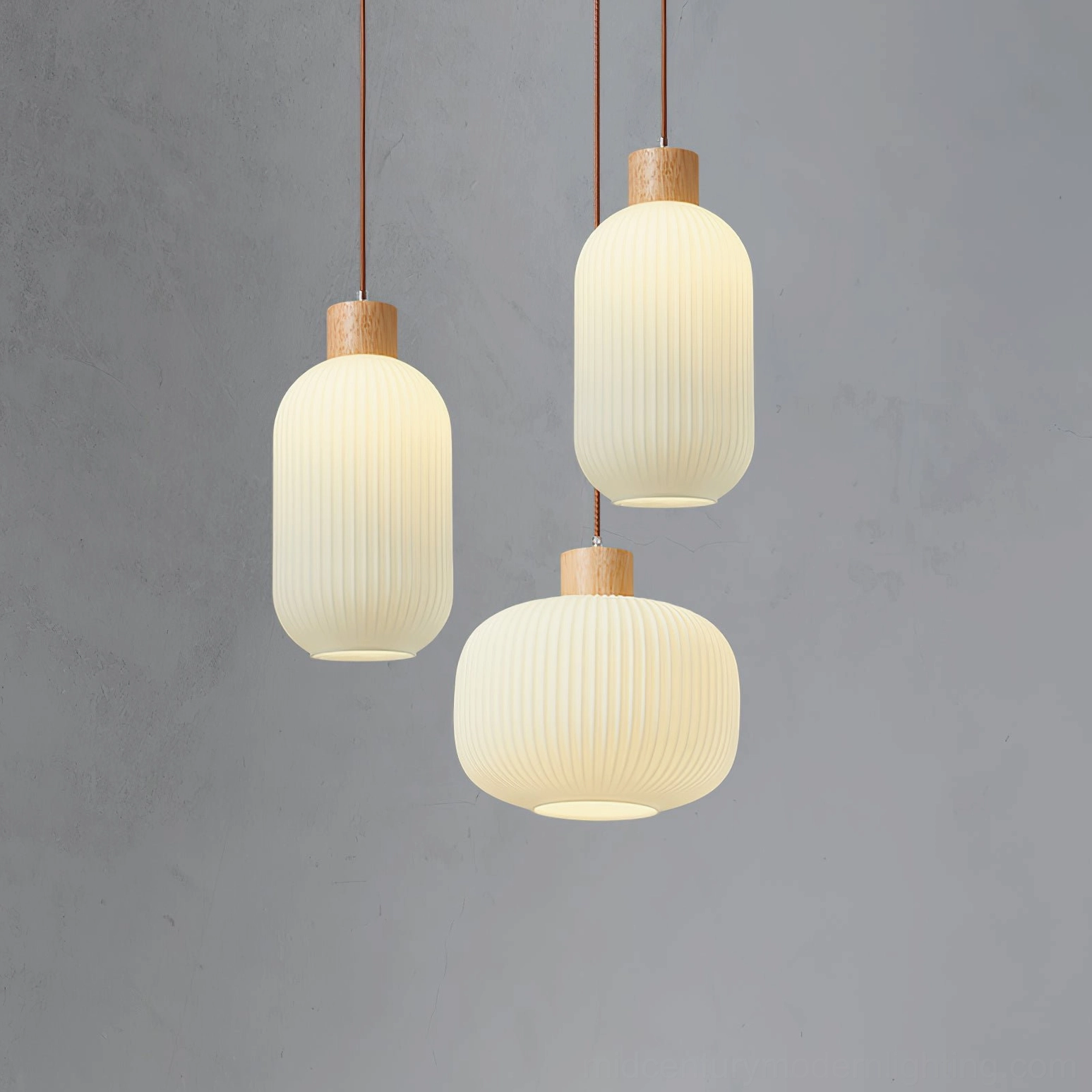 Rime pendant lamp warm wood cap and E26/E27 bulb base technical detail
