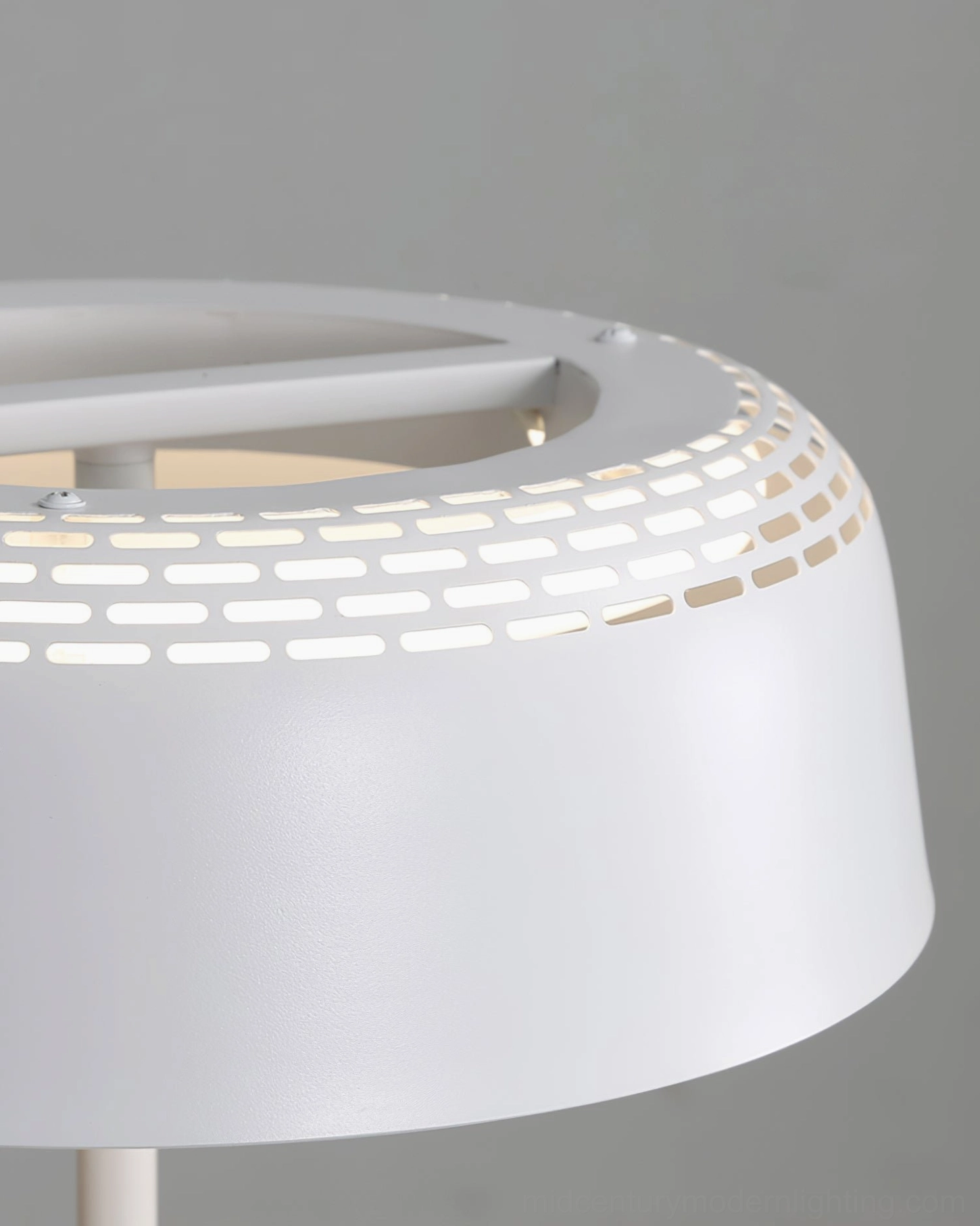 Ring floor lamp metal pole base structural minimalist foundation