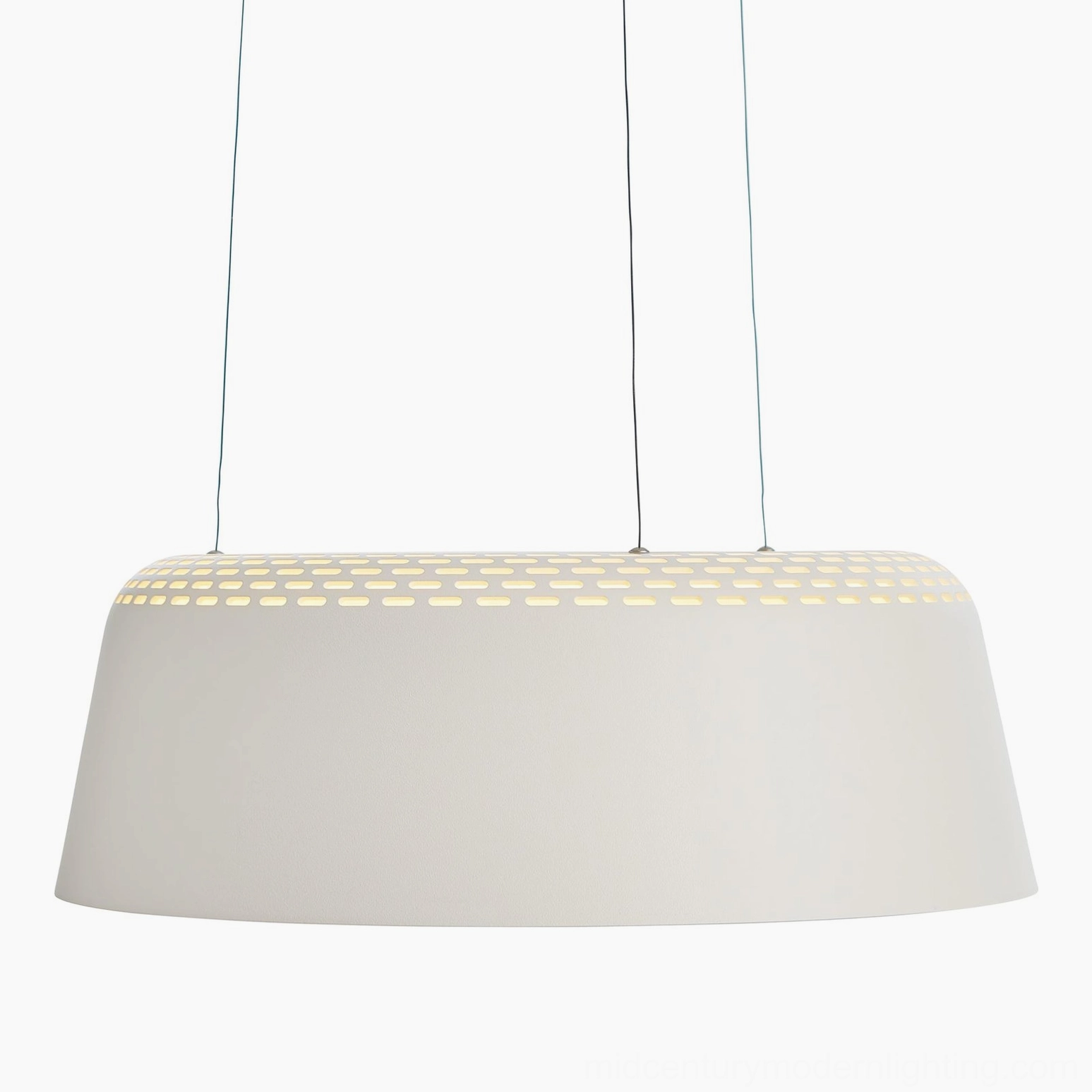 Ring pendant light architectural rendering showing proportions and room scale compatibility