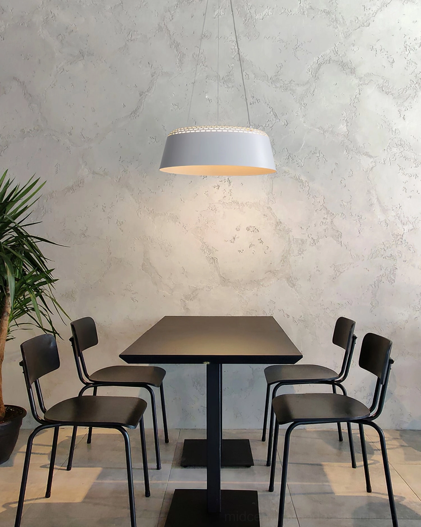 Ring drum pendant in various sizes demonstrating scale options for different room dimensions