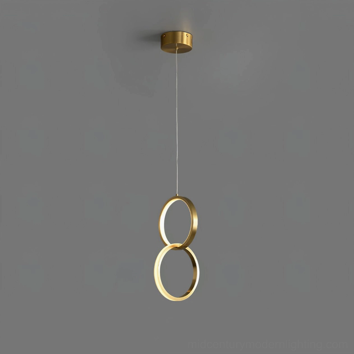 Rings modular brass pendant lighting system multiple stacked rings contemporary design detail