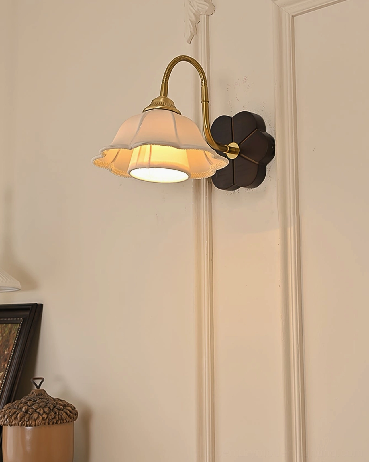 Rosette vintage wall sconce architectural detail and construction quality showcase