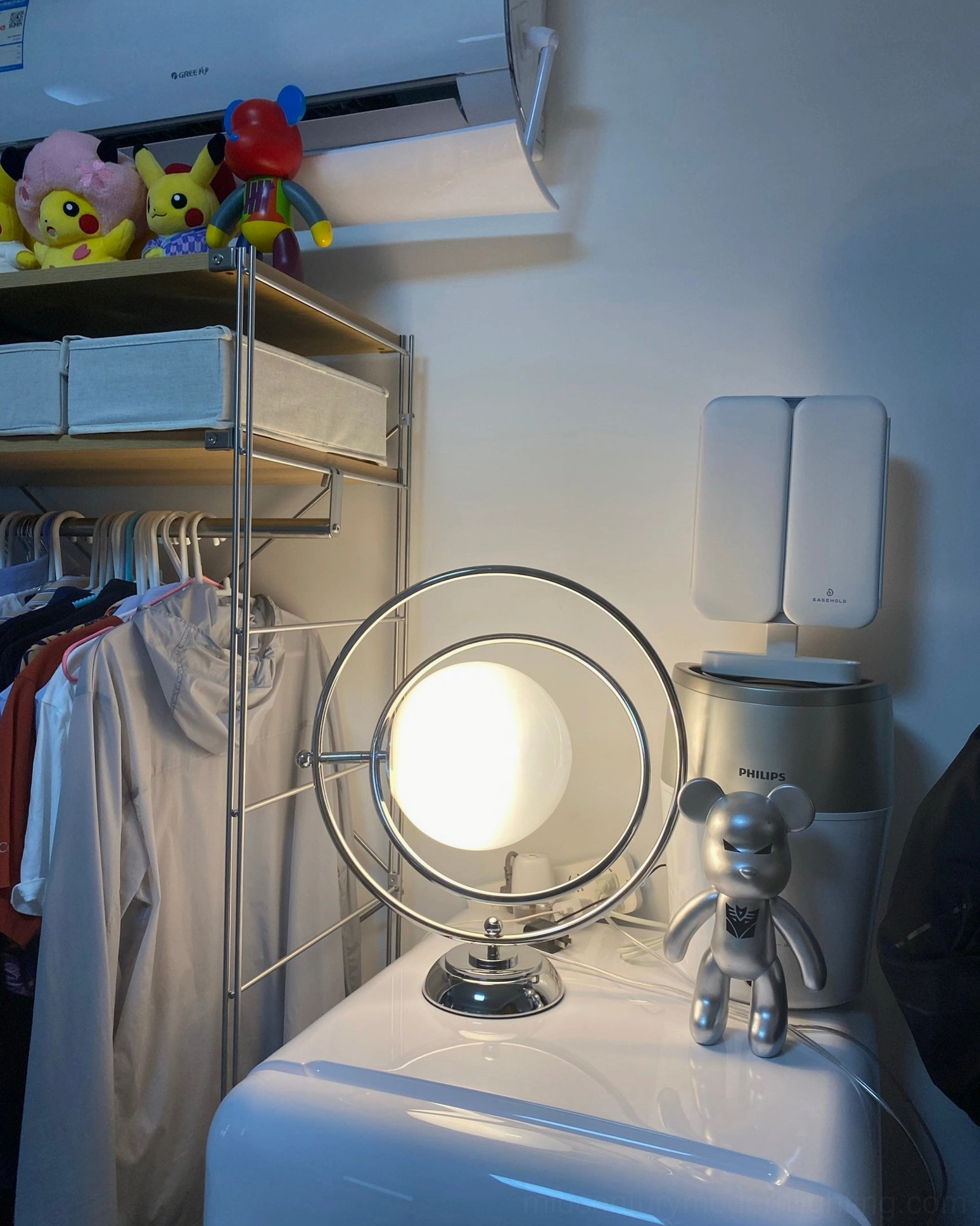Rotating planet table lamp contemporary home office lighting sculptural piece