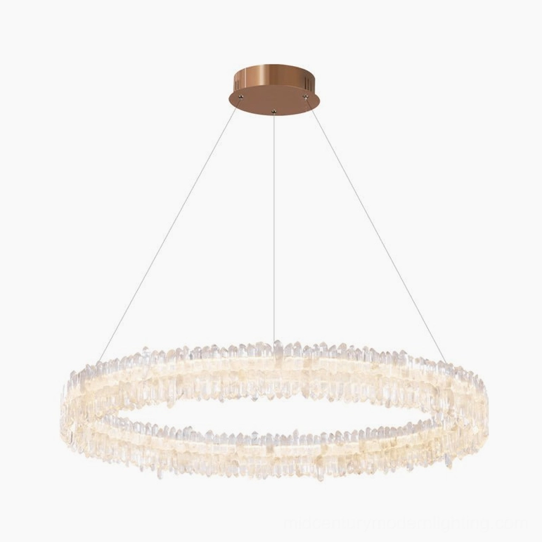 Sarella large round chandelier 100cm diameter rose gold crystal pendant premium luxury lighting fixture
