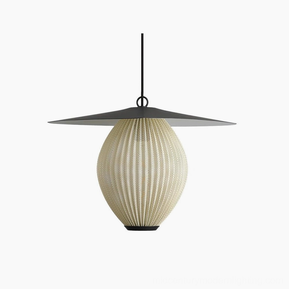 Satellite pendant light installation and mounting hardware detail