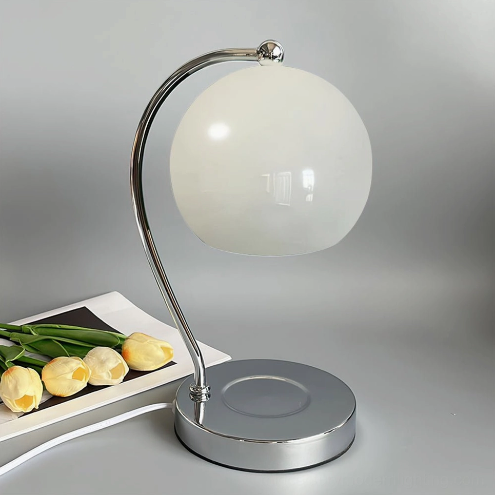 Off-white spherical candle warmer lamp minimalist Nordic design aesthetic home lighting
