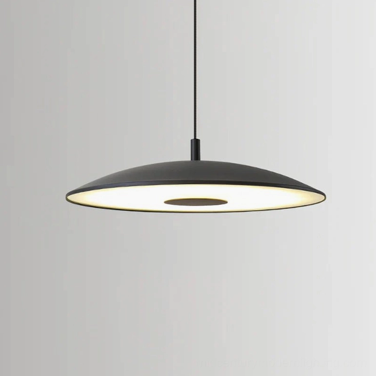 Scope black LED pendant light modern minimalist ceiling fixture residential