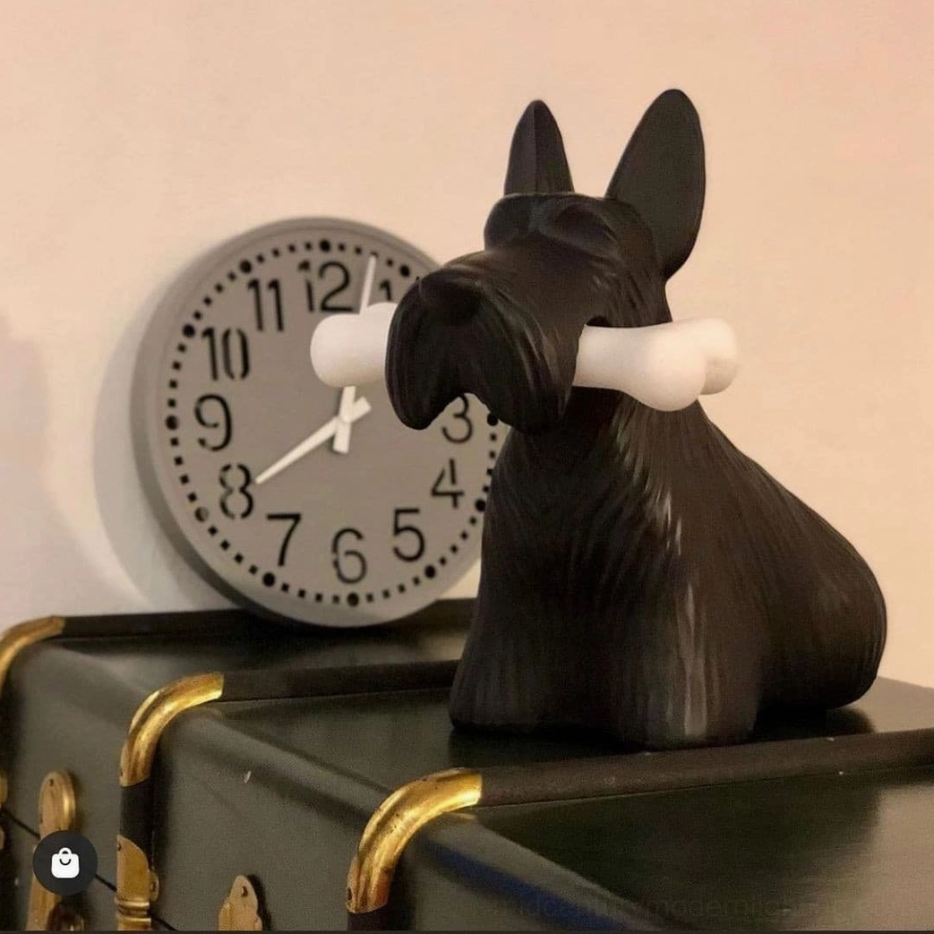Black Scottie dog resin table lamp contemporary sculptural form functional art