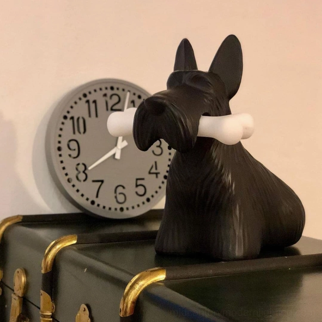 Scottie terrier resin table lamp matte finish modern lighting solution