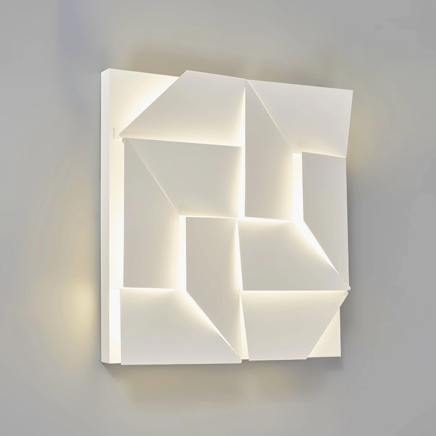 Shadows wall lamp geometric design warm light LED, concealed wiring modern