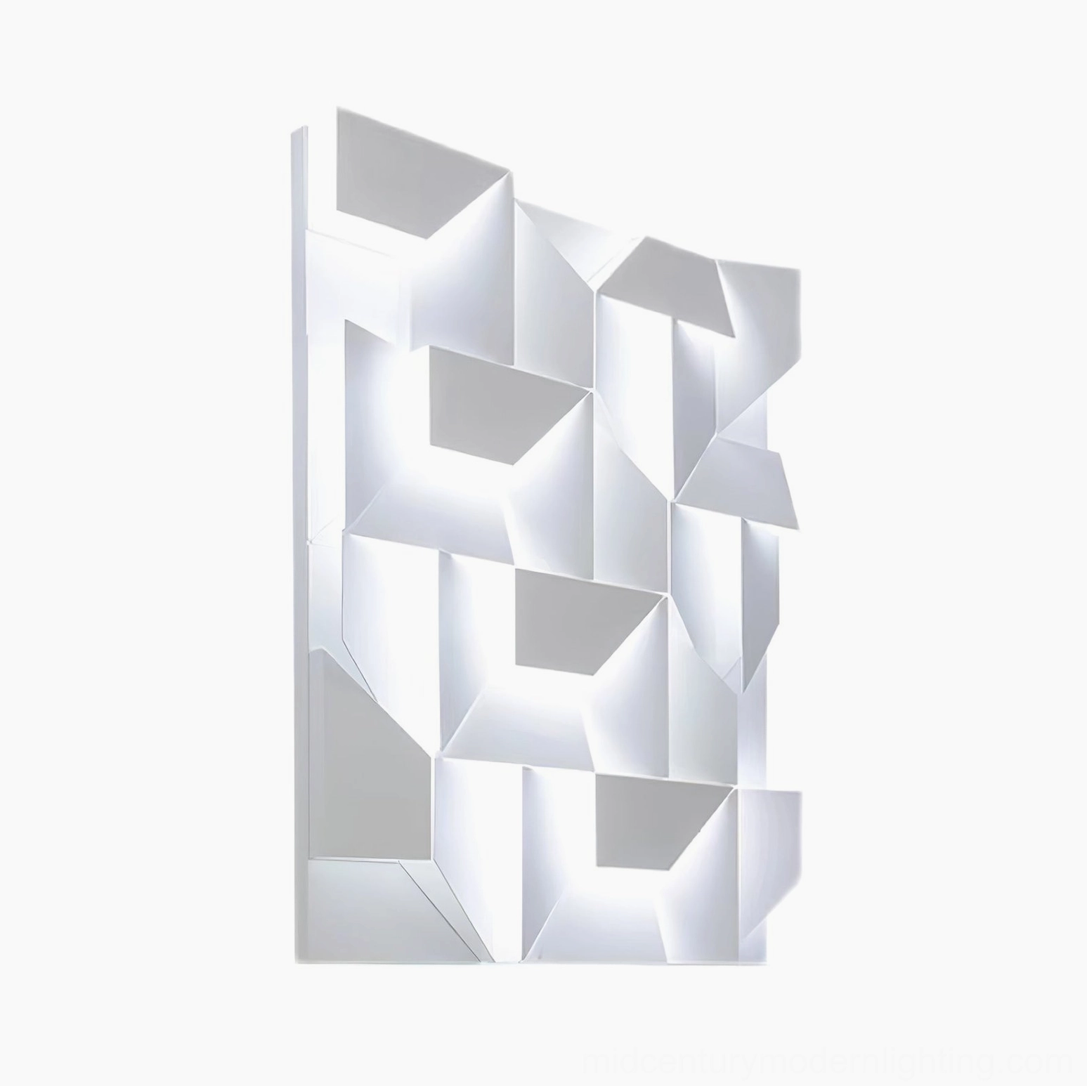 Shadows wall sconce geometric pattern laser-cut precision, contemporary architectural lighting