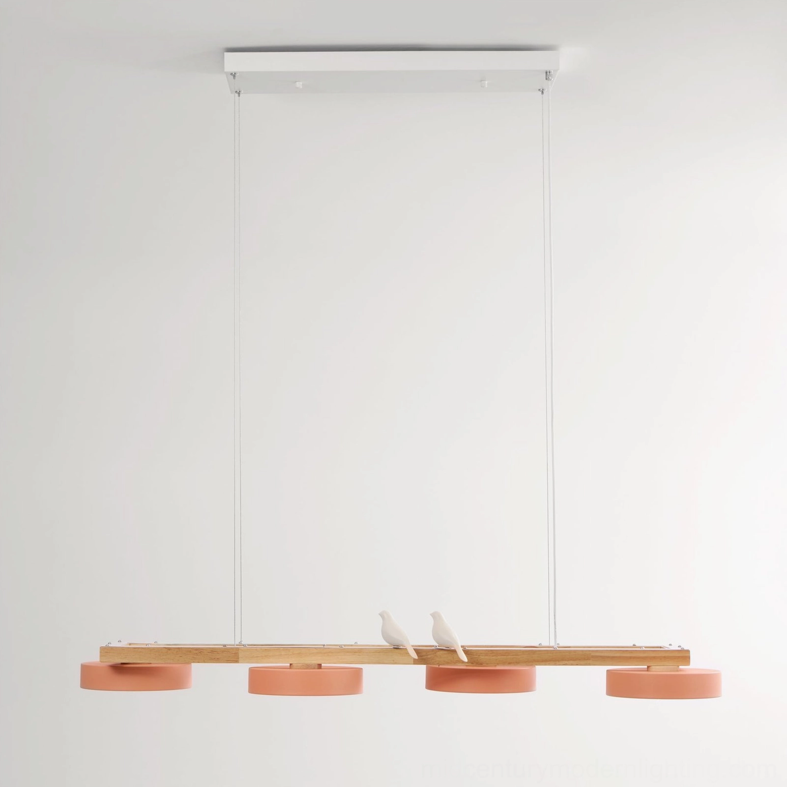 Sienna Bird Chandelier variant view showing fixture profile and shade positioning