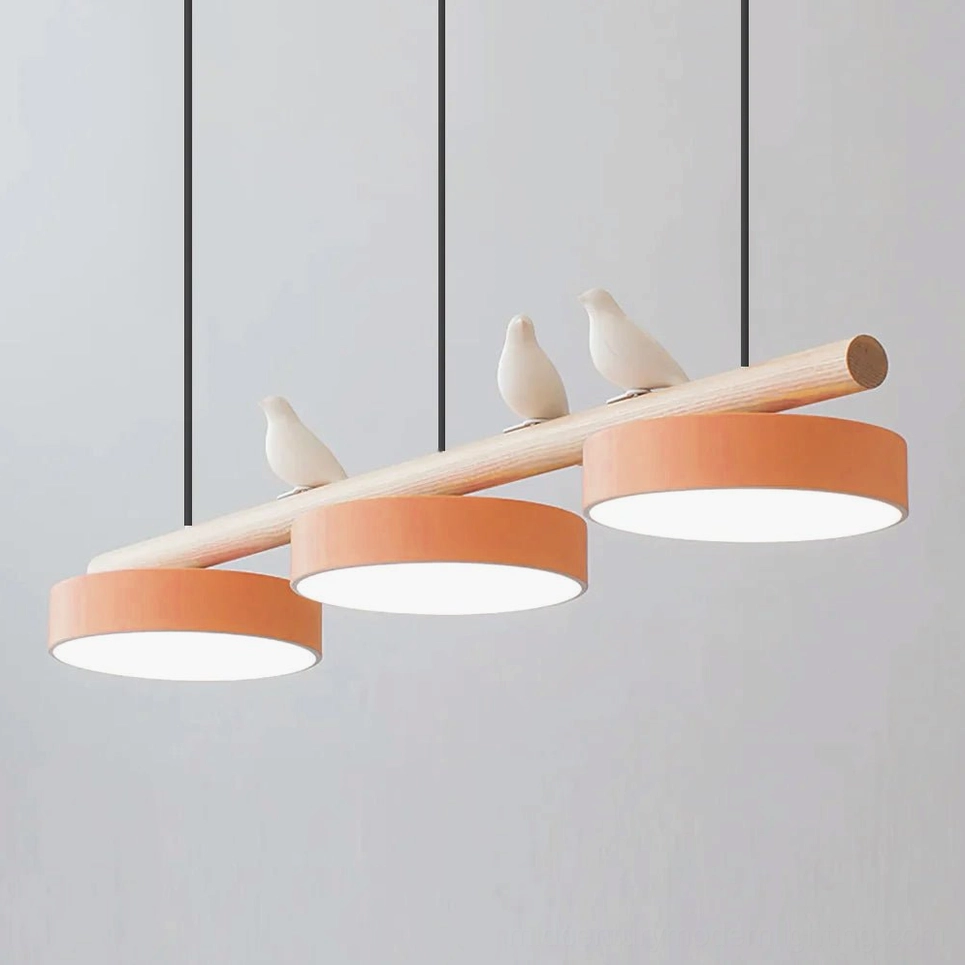 Sienna bird long chandelier in luxury interior dining room setting