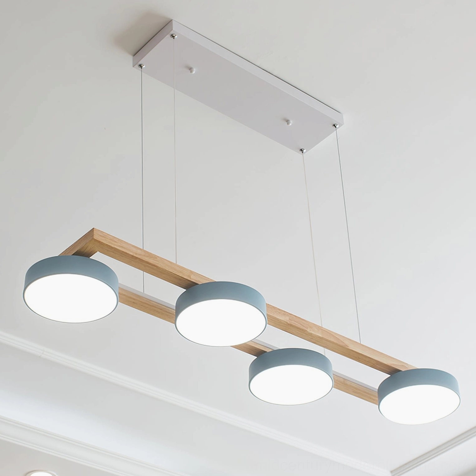 Sienna Bird Chandelier mounted installation with cable fully extended and adjusted height