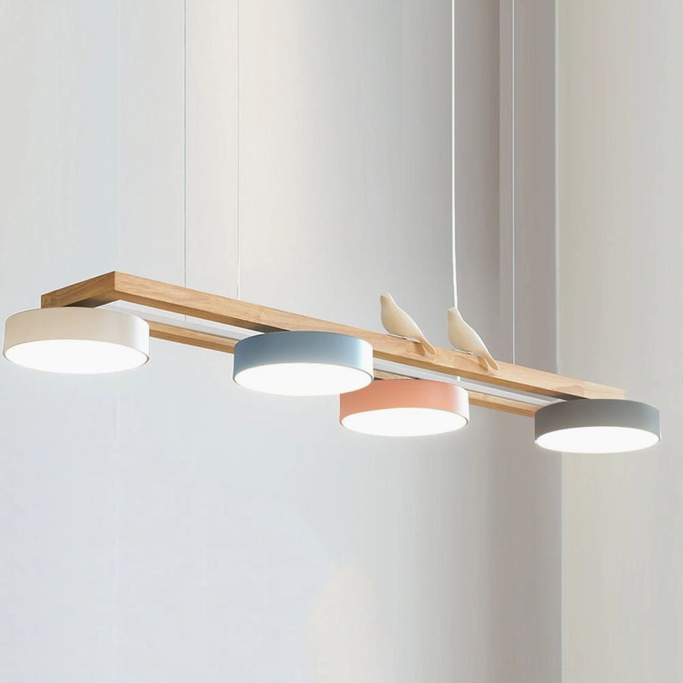 Sienna Bird Linear Chandelier colorful multi-finish option display with multiple color choices