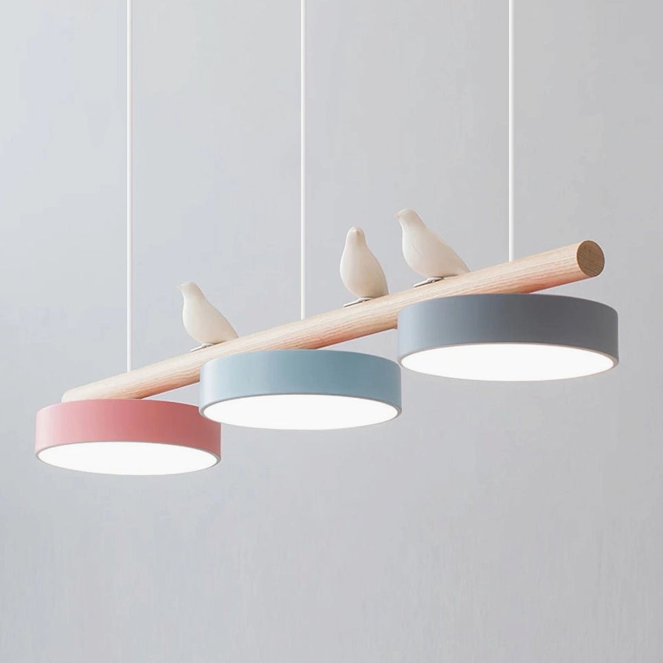 Contemporary resin bird pendant lamp showing premium craftsmanship and design detail